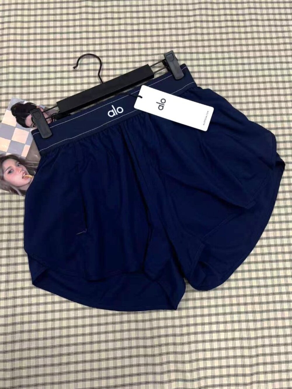 🌟ALO Yoga Match Point Shorts Navy Blue🌟Sports Casual Versatile style